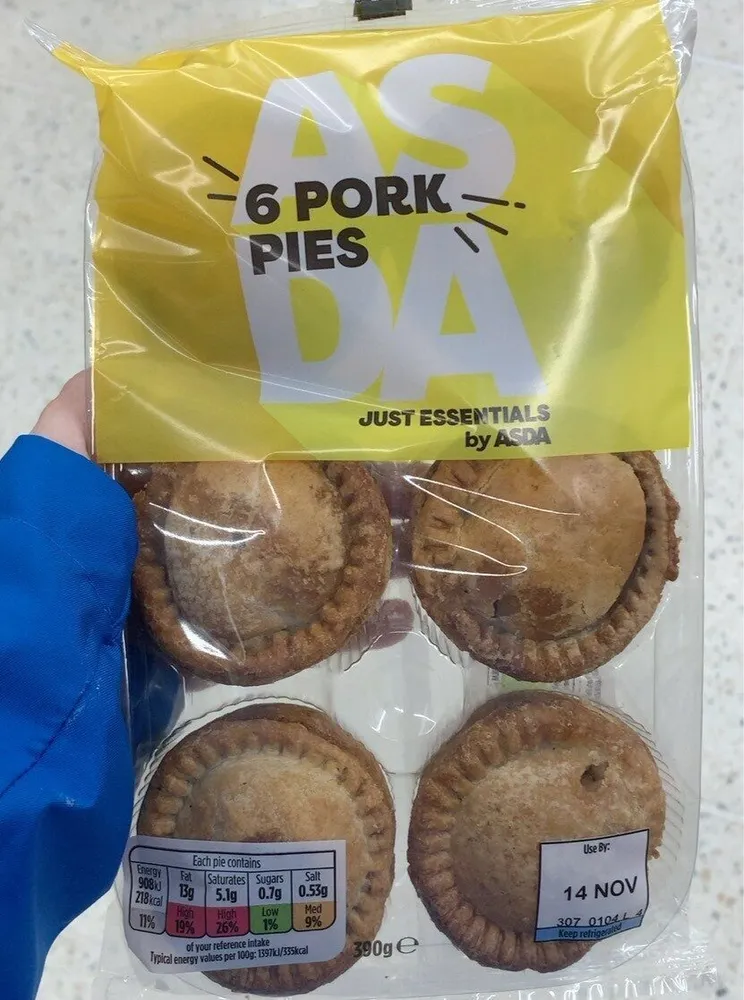6 Pork Pies