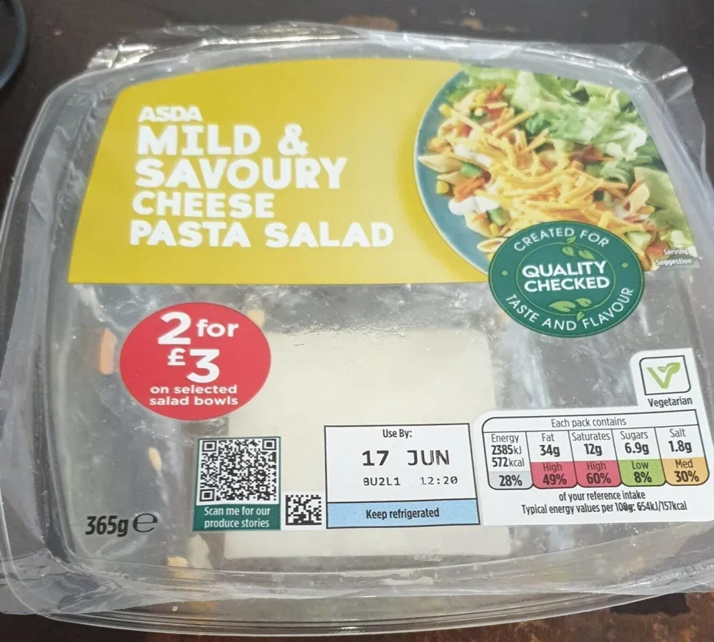 Cheese pasta salad