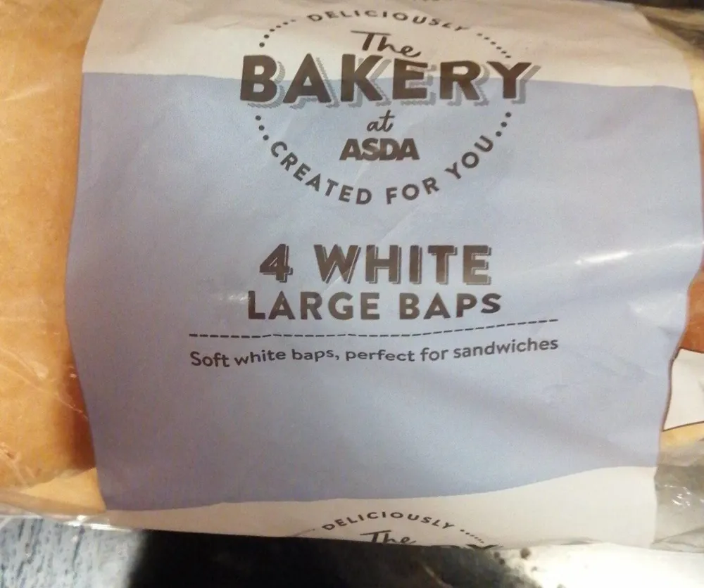4 white large baps