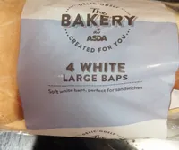 4 white large baps