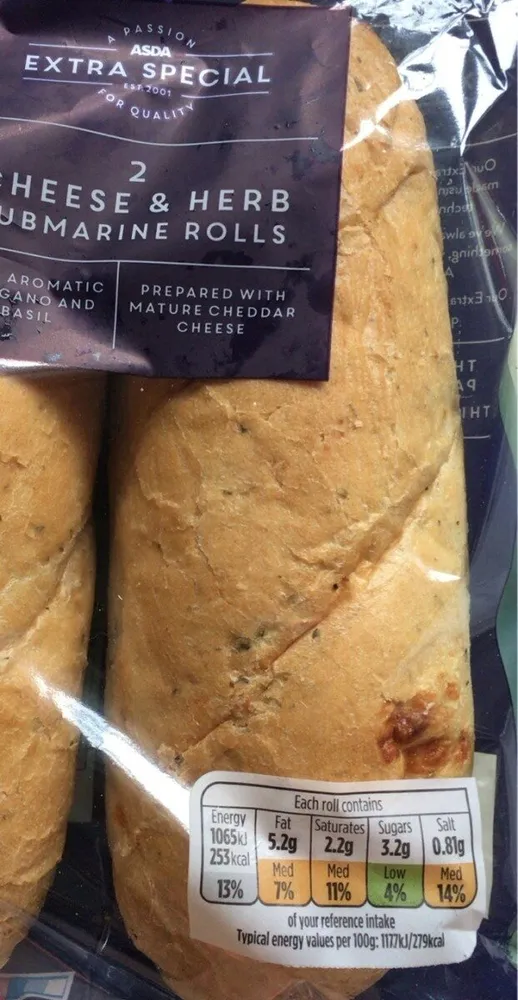 Cheese & Herb Submarine Rolls