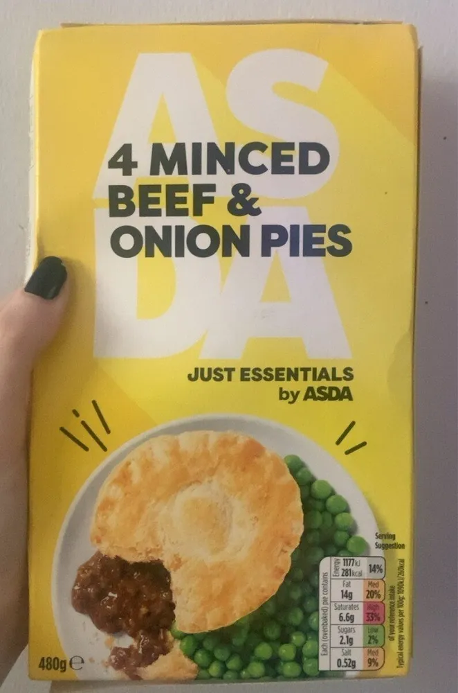 Minced beef and onion pies