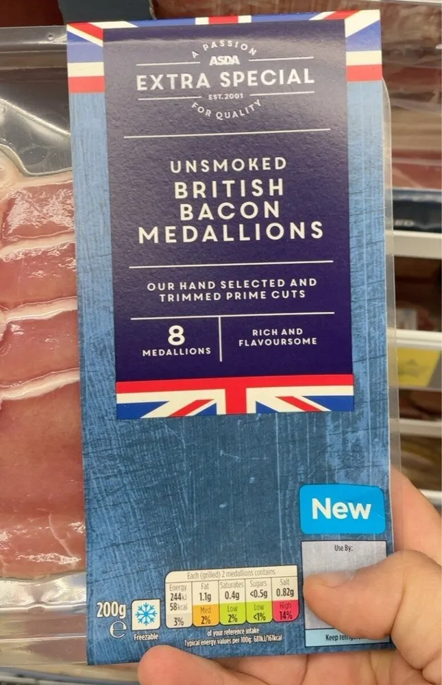 Unsmoked british bacon