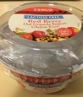 Red berry Oat Granola Yogurt. Gluten free.