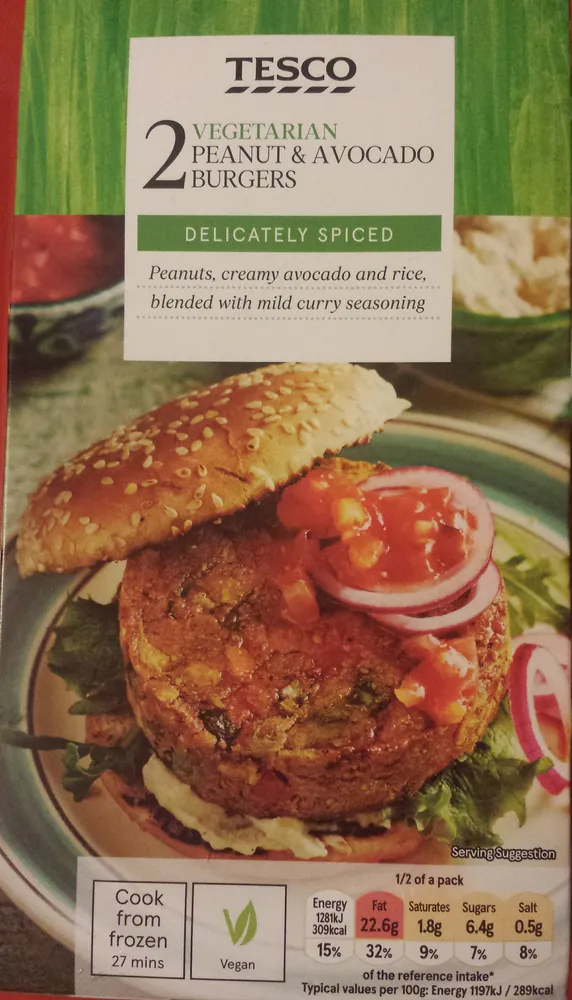 Peanut & Avocado Burgers