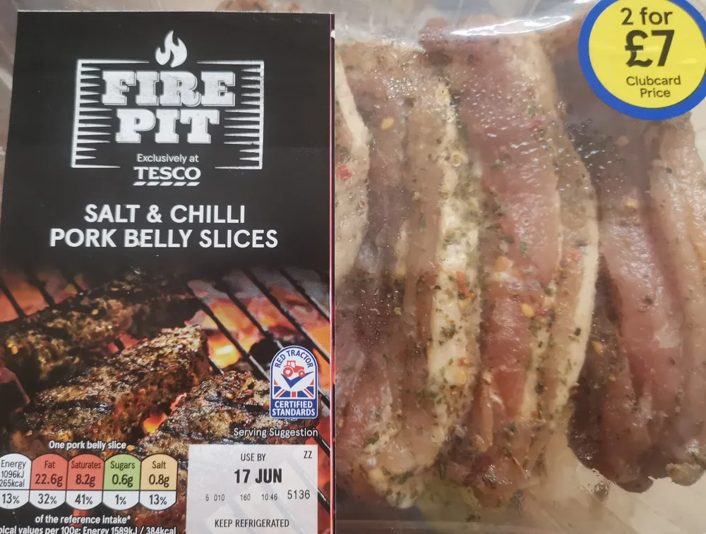 Salt & Chilli Pork Belly Slices