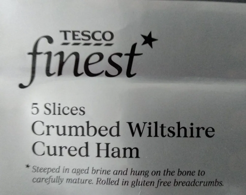 Crumed Wiltshire cured ham