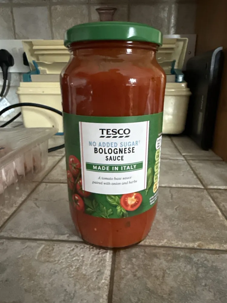 No added sugar bolognese sauce
