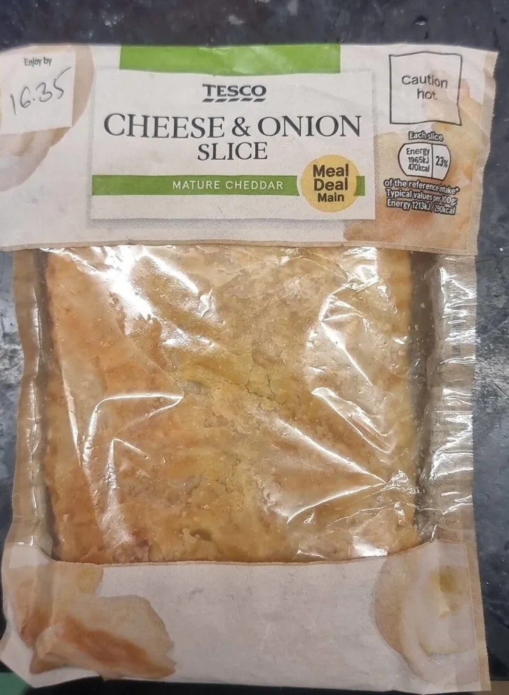 Cheese and onion slice