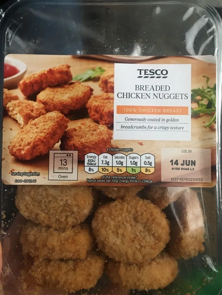 Tesco breaded chicken nuggets