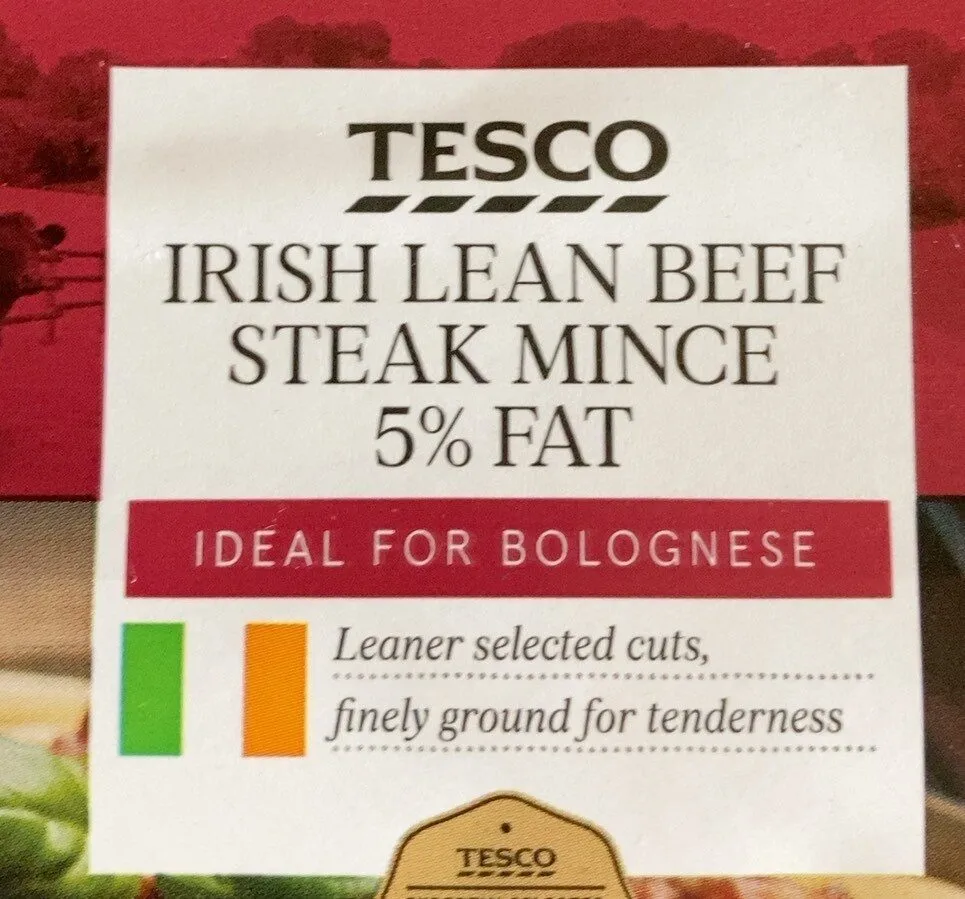 Irish Lean Beef Steak Mince 5% Fat