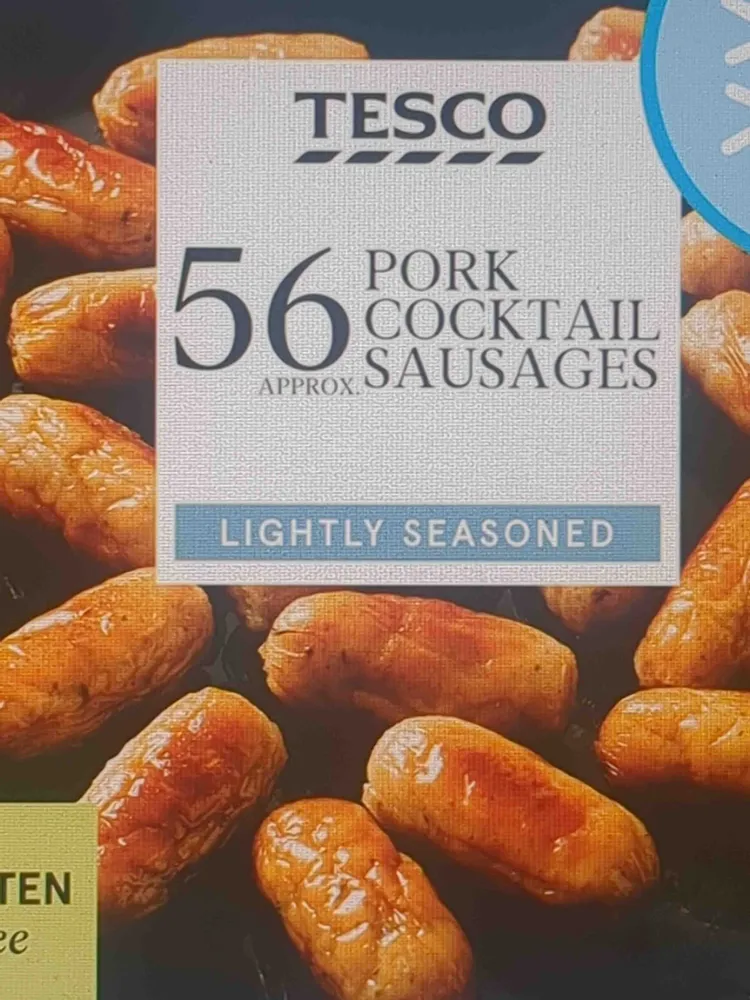 Tesco 56 Pork Cocktail Sausages (Frozen)