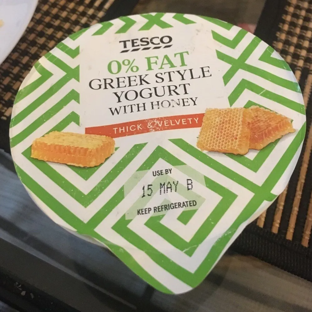 Greek style yogurt with honey 0% fat