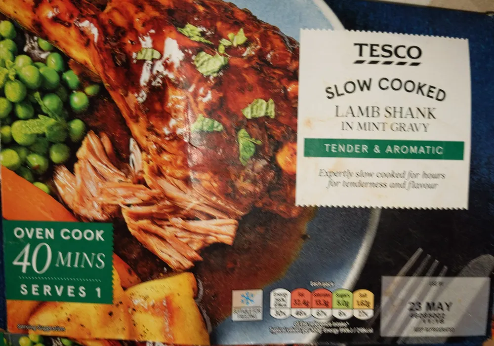 Slow Cooked Lamb shank In Mint Gravy