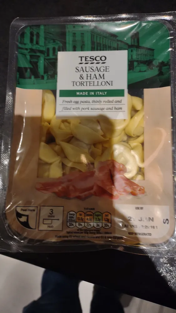 Tortelloni Sausage & Ham Fresh Egg Pasta