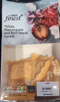 Nduja mascarpone and red onion ravioli
