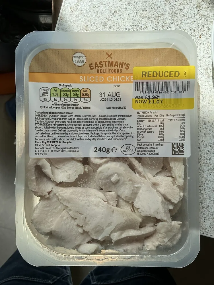 Sliced Chicken