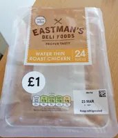 Wafer thin roast chicken
