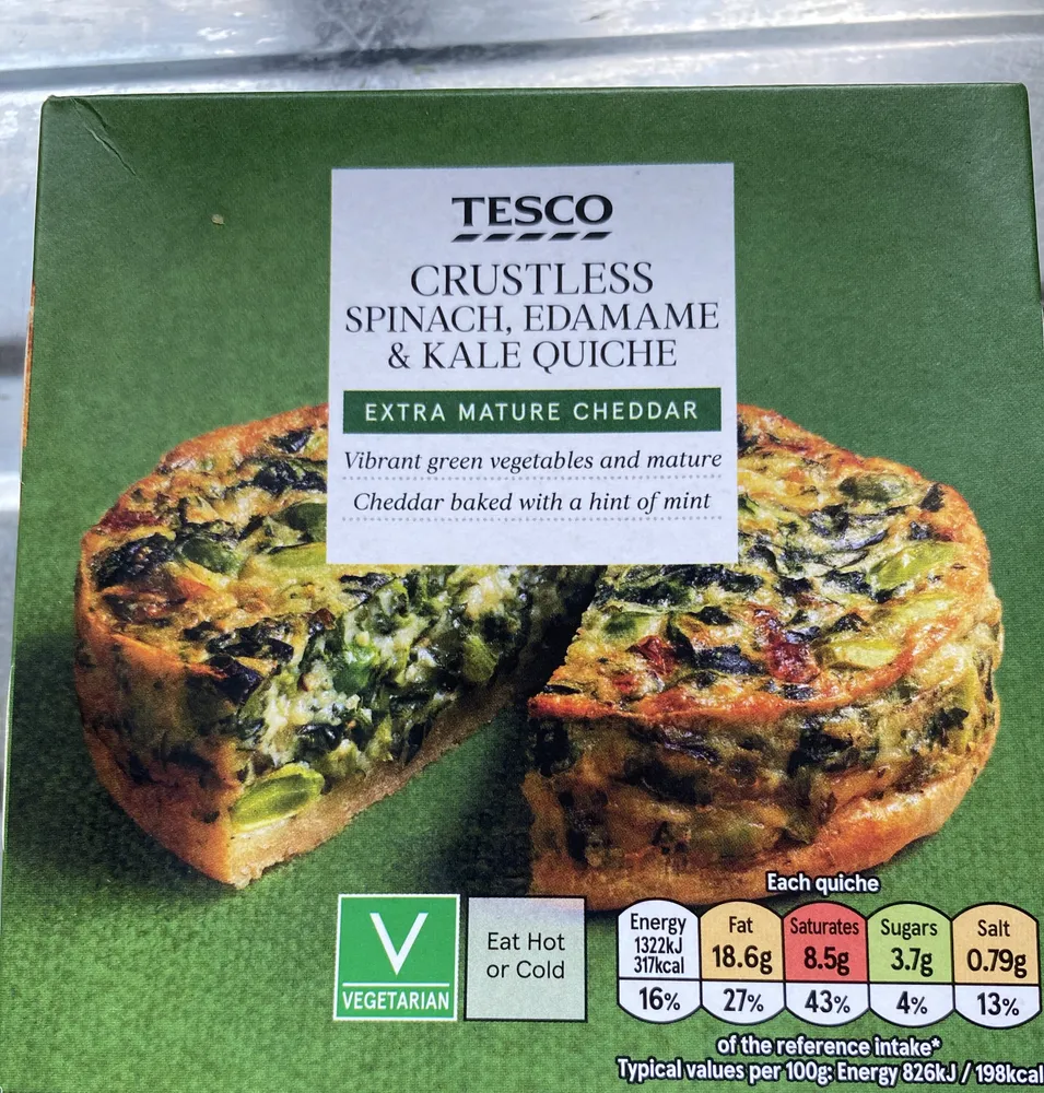 crustless spinach, edamame & kale quiche