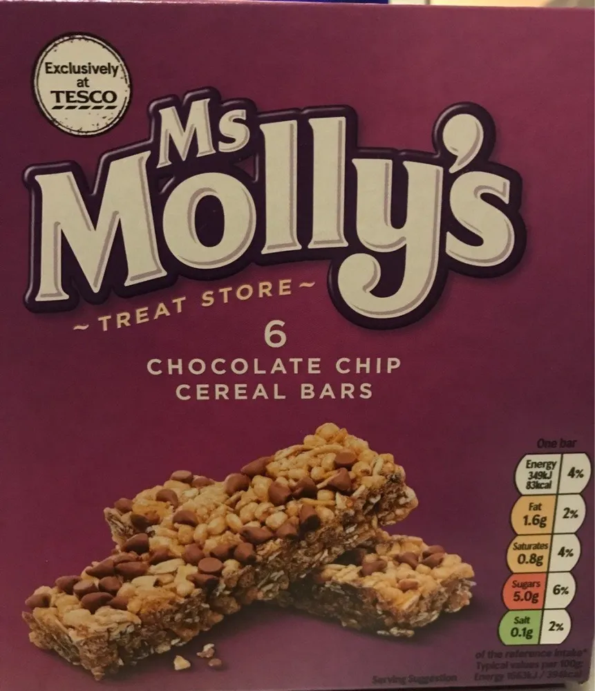Chocolate chip cereal bars