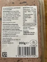 Tesco coarse farmhouse pâte with mushrooms