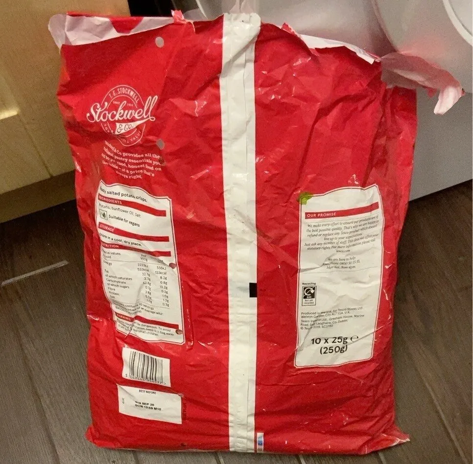 Ready salted crisps
