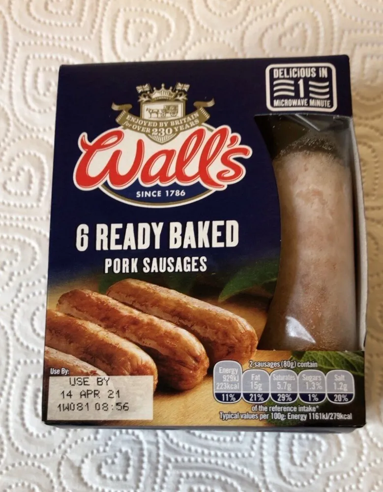 6 Ready Baked Pork Sausages