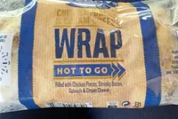 Chicken, bacon and cream cheese hot to go wrap