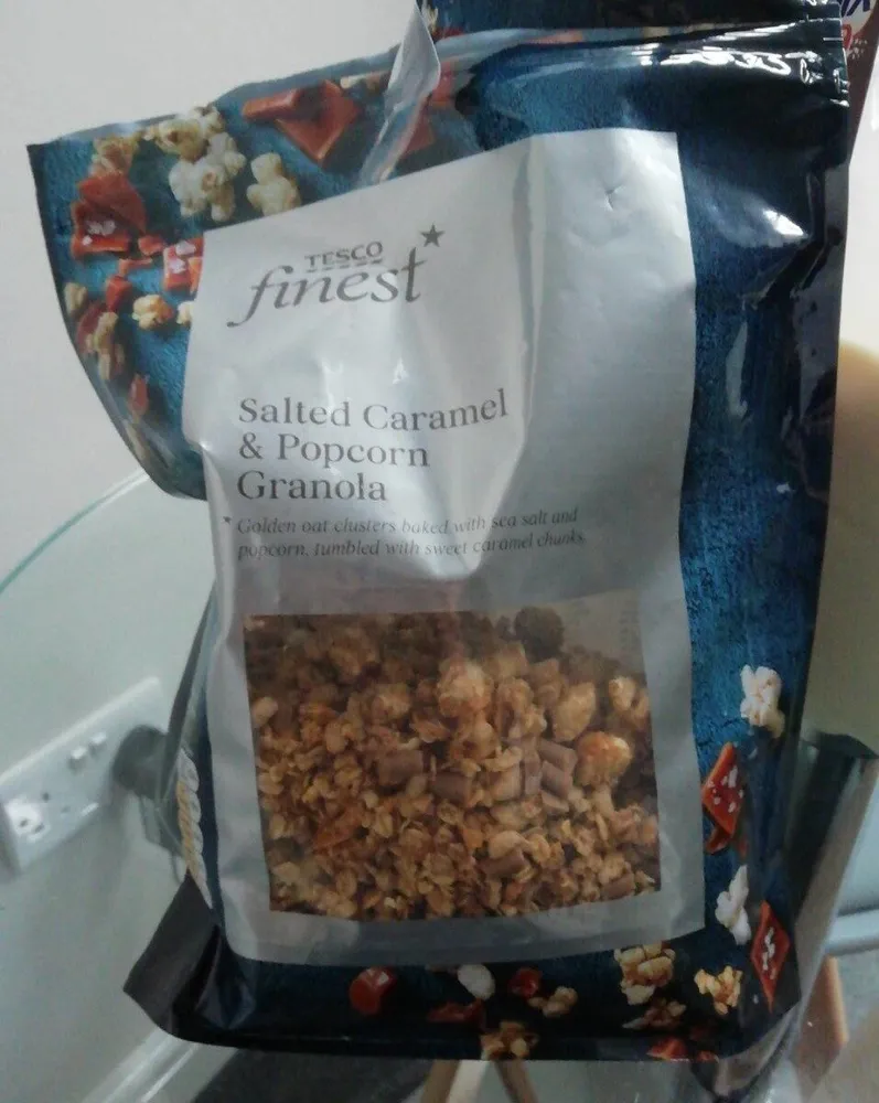 Salted caramel & pop corn granola