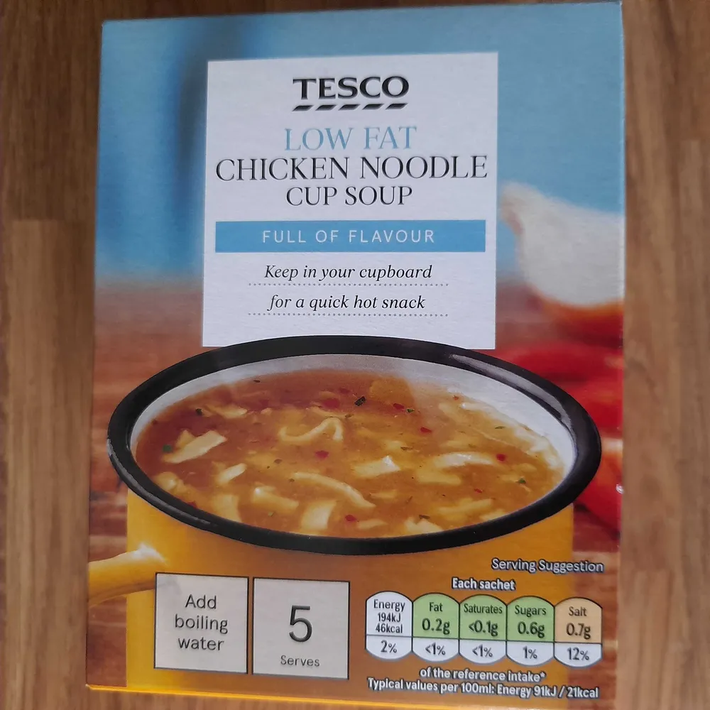 Chicken Noodle Cup Soup (Low Fat)