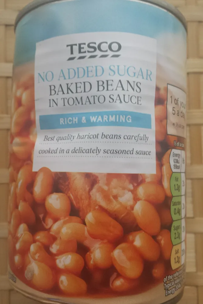 Baked Beans in Tomato Sauce (no added sugar)