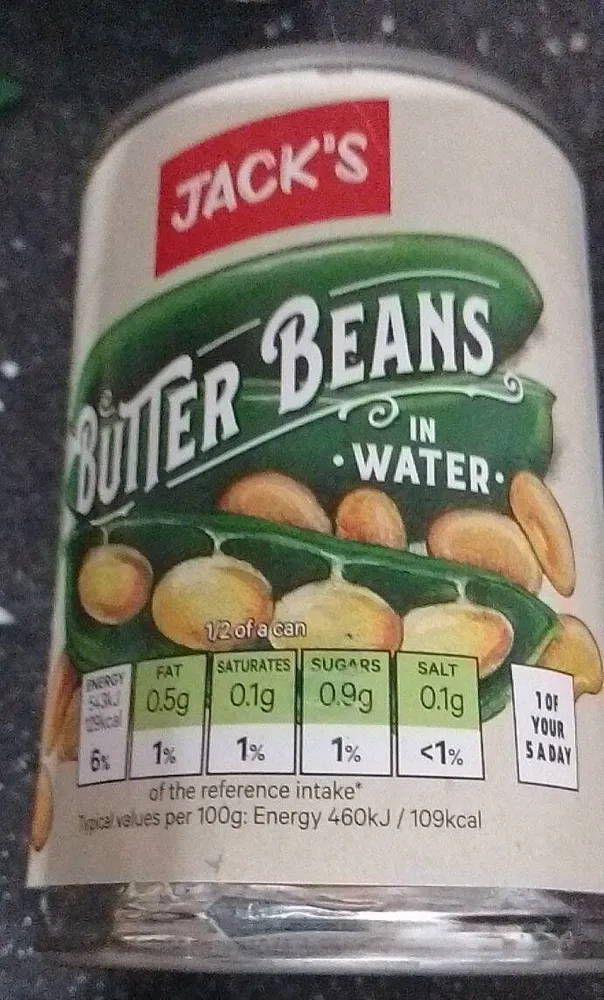 Butter beans in water