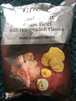 Crinkle cut hand cooked crisps