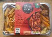 Beef meatball pasta bake