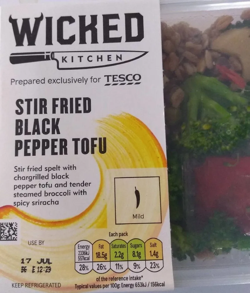 Stir fried black pepper tofu