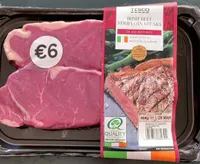 Irish beef striploin steaks