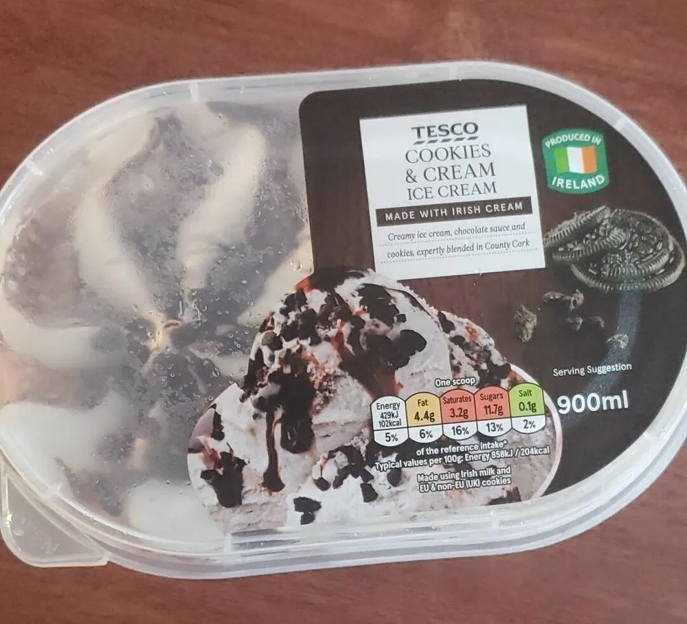 Cookies and cream ice cream
