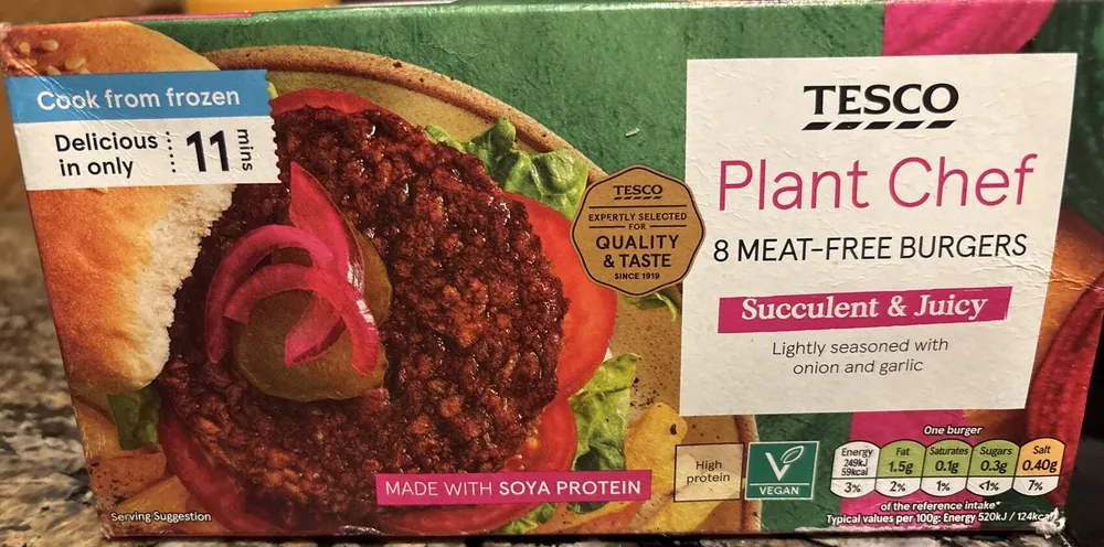 8 meat free burgers