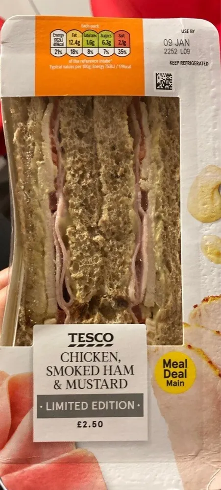 Chicken smocked ham & mustard