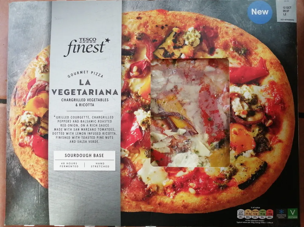 pizza chargrilled vegetables and ricotta