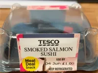 Smoked salmon sushi