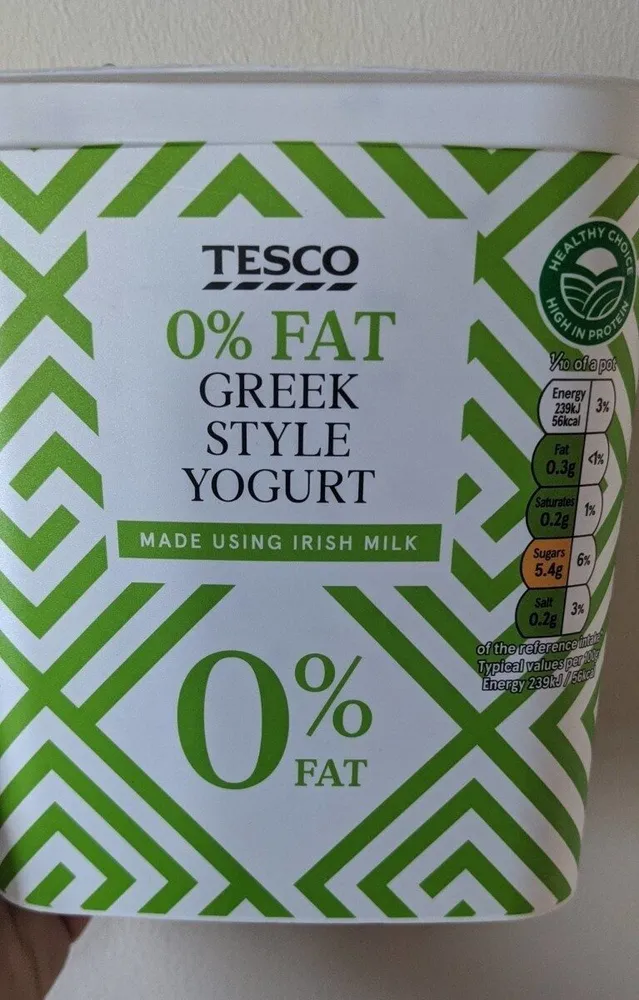 0 fat Greek style yogurt