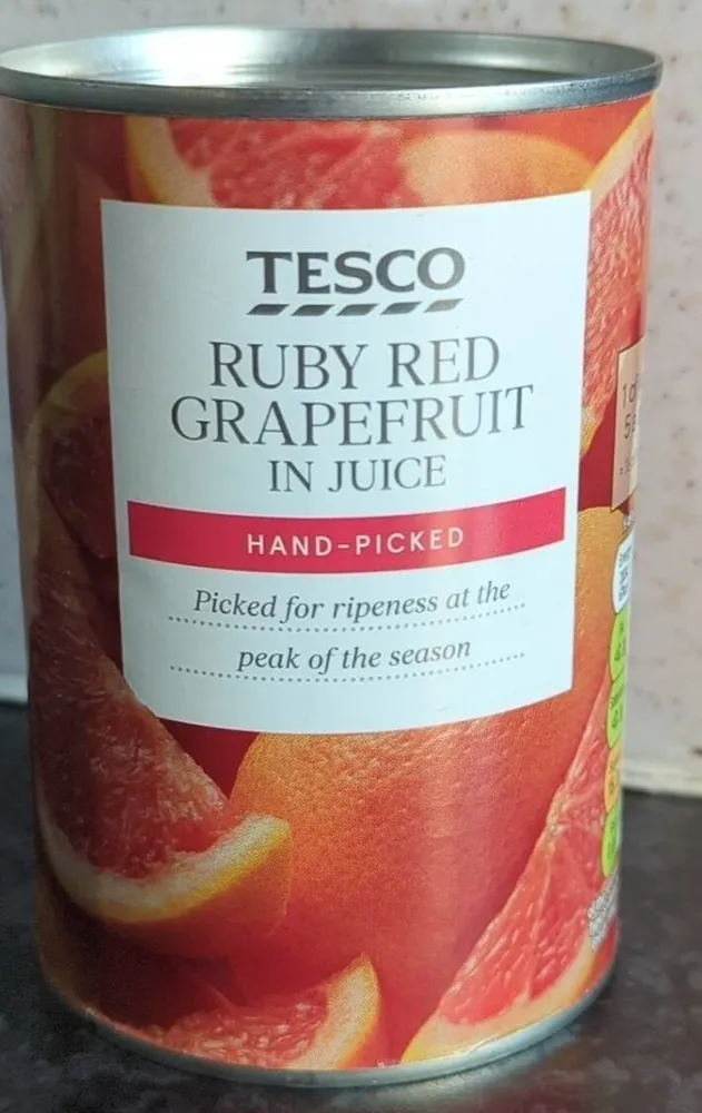 Tinned ruby red grapefruit