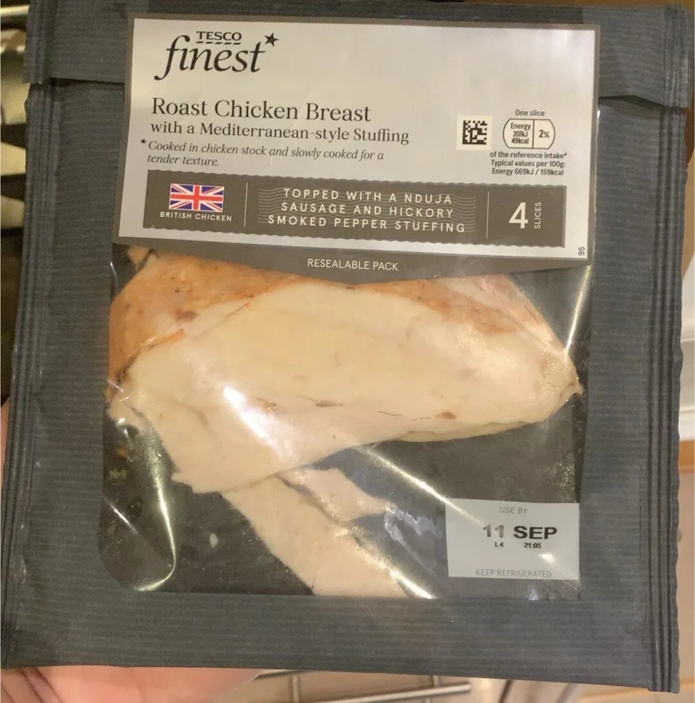 Roast Chicken Breadt with a Mediterranean style stuffing