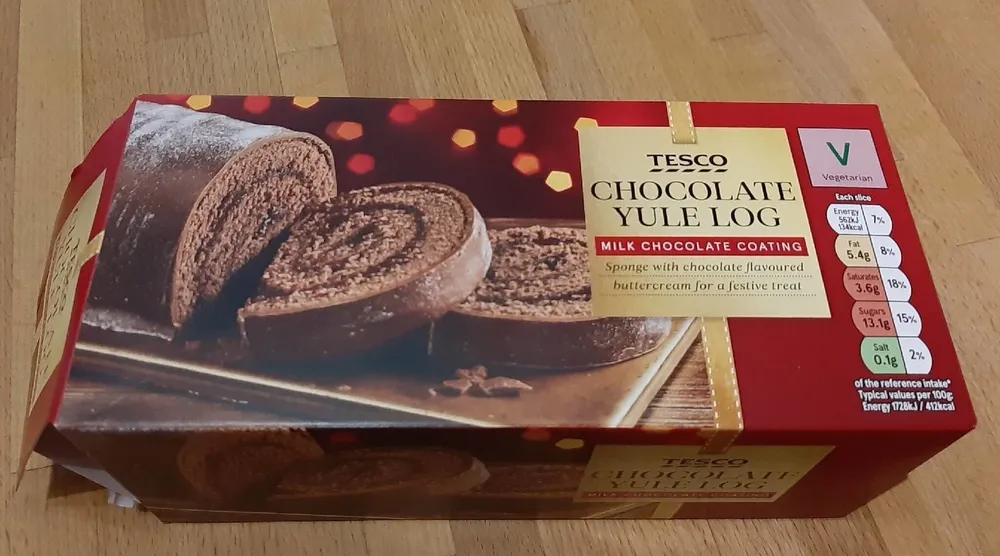 Chocolate yule log