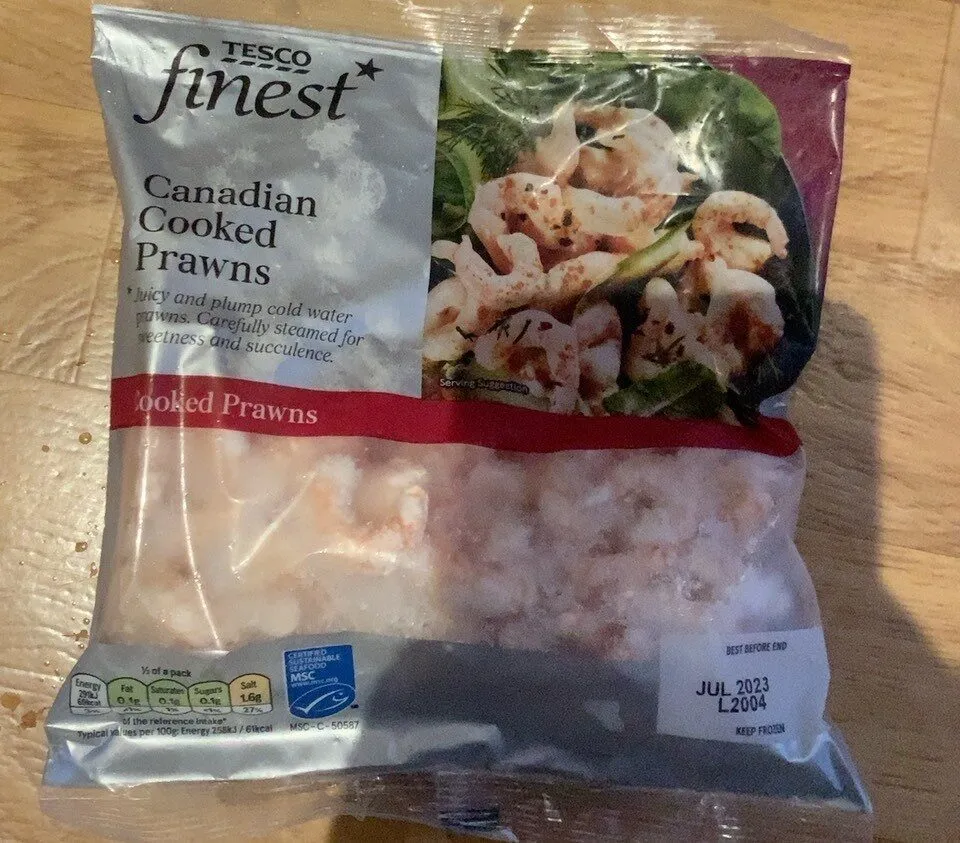 Canadian cooked prawns