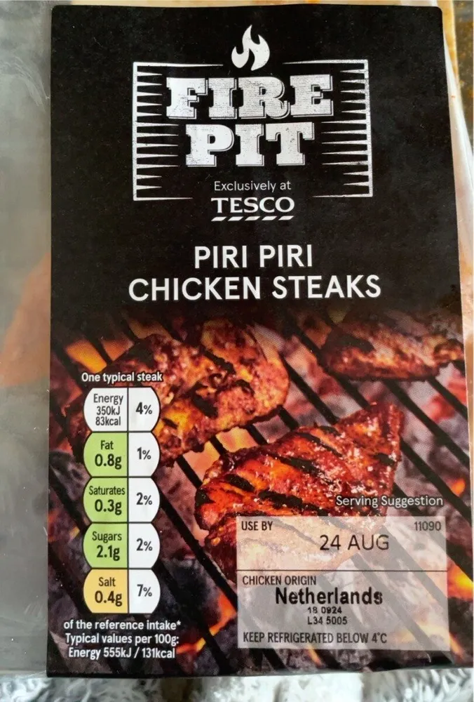 Piri piri chicken steaks