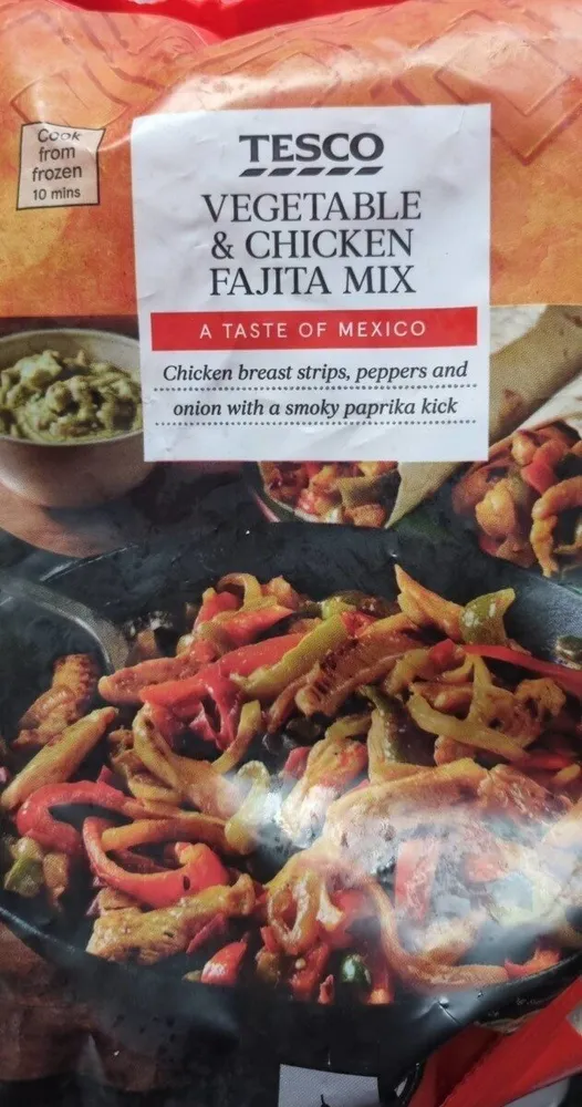 Tesco Vegetable and Chicken Fajita Mix