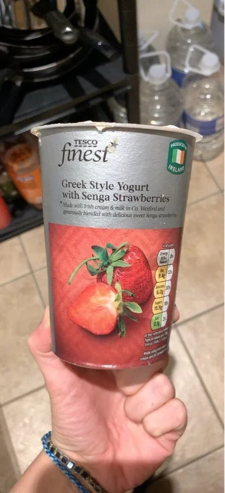 Greek style yogurt with senga strawberry