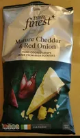 Mature cheddar and red onion crisps
